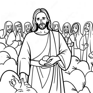 Jesus Wat Die 5000 Voed Inkleurblad 111709-48013