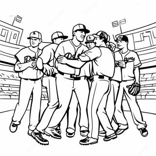 Dodgers Spelers In Aksie Inkleurblad 112168-48365