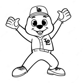 Dodgers Maskot Dans Inkleurblad 112169-48372