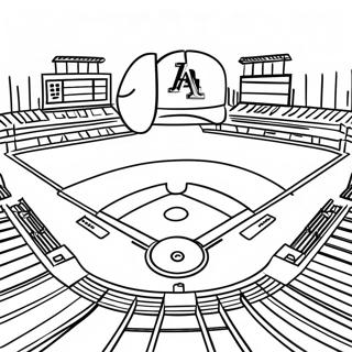 Dodgers Baseball Stadion Inkleurblad 112170-48376