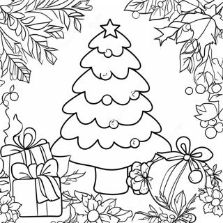 Feestelike Kersboom Inkleurblad 112270-48452