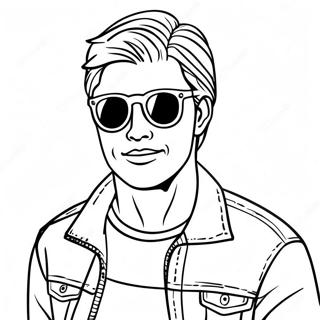 Ken Met Koel Sonbrille Inkleurblad 112294-48466