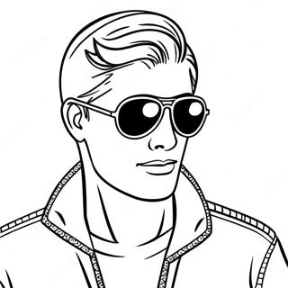 Ken Met Koel Sonbrille Inkleurblad 112294-48468