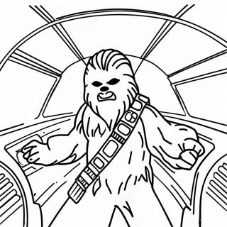 Chewbacca In Die Millennium Falcon Inkleurblad 112372-48536