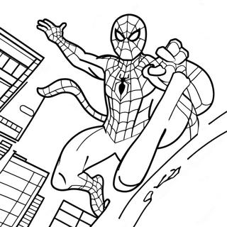 Spiderman Ver Van Tuis Inkleurbladsye