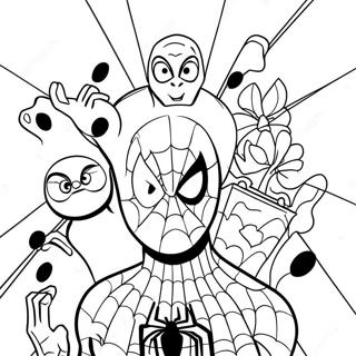 Spiderman Met Vriende Inkleurblad 112447-48589