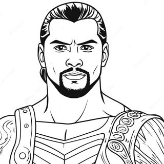 Roman Reigns In Aksie Inkleurblad 112471-48601