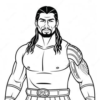 Roman Reigns In Aksie Inkleurblad 112471-48602