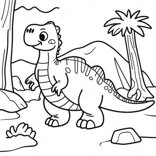 Dino Avontuur Kamp Cretaceous Inkleurblad 112574-48683