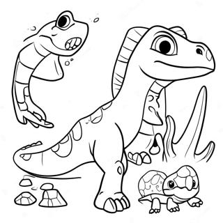 Kamp Cretaceous Karakters Inkleurblad 112575-48687