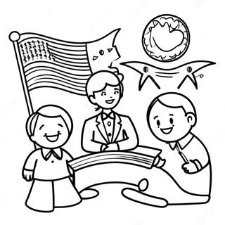 Kinders Leer Grondwet Inkleurblad 112651-48745