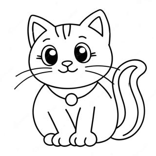 Schattige Kat Wat Sit Inkleurblad 112678-48775