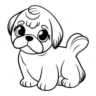 Schattige Shih Tzu Hondjie Inkleurblad 112701-48781