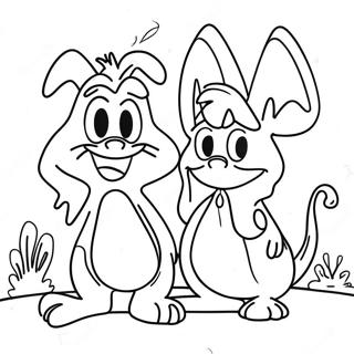 Ren En Stimpy Inkleurblad 112830-48877