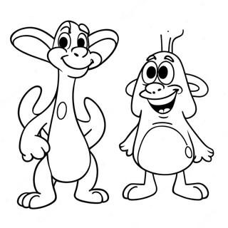 Ren En Stimpy Inkleurblad 112830-48878