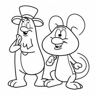Grappige Ren En Stimpy Inkleurblad 112831-48883
