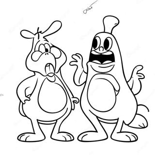 Grappige Ren En Stimpy Inkleurblad 112831-49002