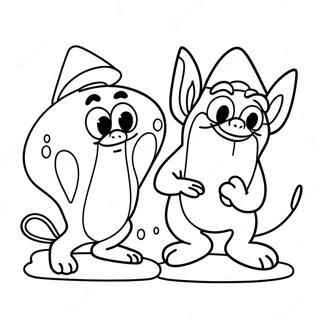 Avontuurlike Ren En Stimpy Inkleurblad 112832-48885