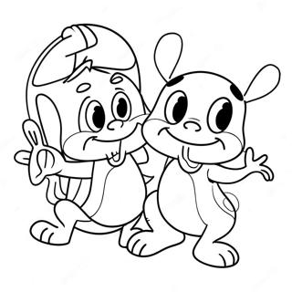 Avontuurlike Ren En Stimpy Inkleurblad 112832 48887