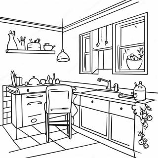 Gemoedelike Plaashuis Kombuis Inkleurblad 113066 49190
