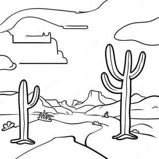 Kleurvolle Woestyn Sonsondergang Inkleurblad 113143-49254