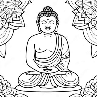 Meditatiewe Buddha Inkleurblad 113217-49303