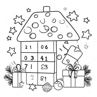 Festiewe Advent Kalender Inkleurblad 113295-49361