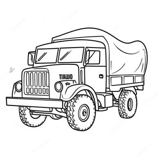 Army Truck Inkleurbladsye