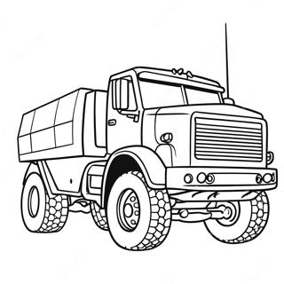 Swaar Diens Leer Truck Inkleurblad 113348 49409