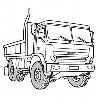 Swaar Diens Leer Truck Inkleurblad 113348 49410