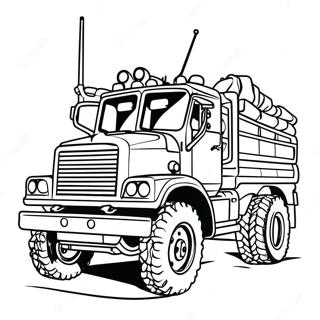 Swaar Diens Leer Truck Inkleurblad 113348-49412