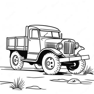 Vintage Leer Truck Inkleurblad 113349-49416