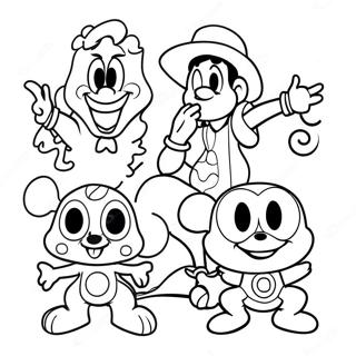 Psigedeliese Disney Karakters Inkleurblad 113371-49421
