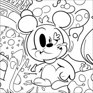 Psigedeliese Disney Karakters Inkleurblad 113371-49422