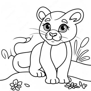 Speelse Puma Welpie Inkleurblad 113655-49646