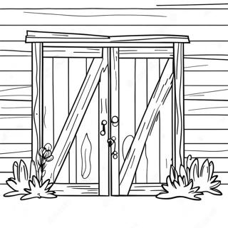 Rustieke Staldeur Inkleurblad 114093-49988