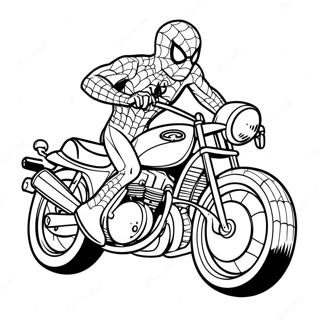 Spiderman Motorfiets Inkleurblad 114373-50198