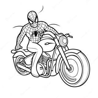 Spiderman Motorfiets Inkleurblad 114373-50199