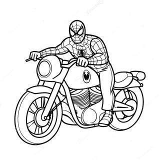 Spiderman Motorfiets Inkleurblad 114373-50200