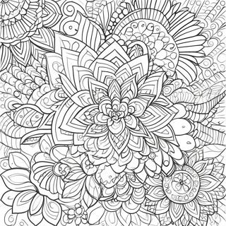 Geometriese Henna Patrone Inkleurblad 114583 50376