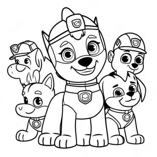 Ryder Met Sy Paw Patrol Vriende Inkleurblad 114632-50403