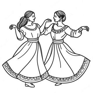Tradisionele Argentynse Dansers Inkleurblad 114971-50674