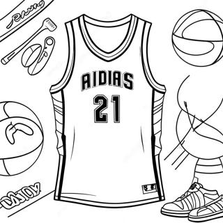 Adidas Basketbal Jersey Inkleurblad 115048-50736
