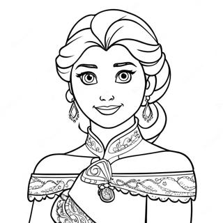 Elsa In Koninklike Rok Inkleurblad 115125 50794