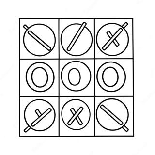 Tic Tac Toe Inkleurbladsye