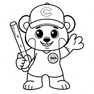 Oulike Chicago Cubs Maskot Inkleurblad 115226 50863