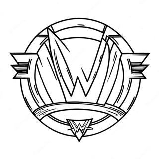 Kreatiewe Wwe Logo Inkleurblad 115383-50992