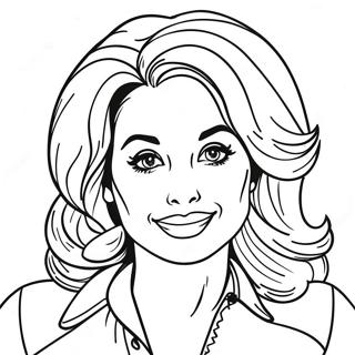 Dolly Parton Portret Inkleurblad 115616-51174