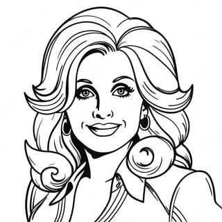 Dolly Parton Portret Inkleurblad 115616-51175
