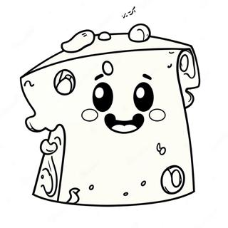 Keurige Karikatuur Kaas Karakter Inkleurblad 116027 51489